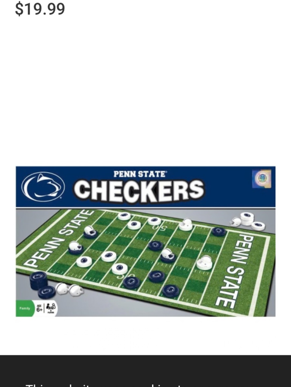 Checkers Game - Navy and White